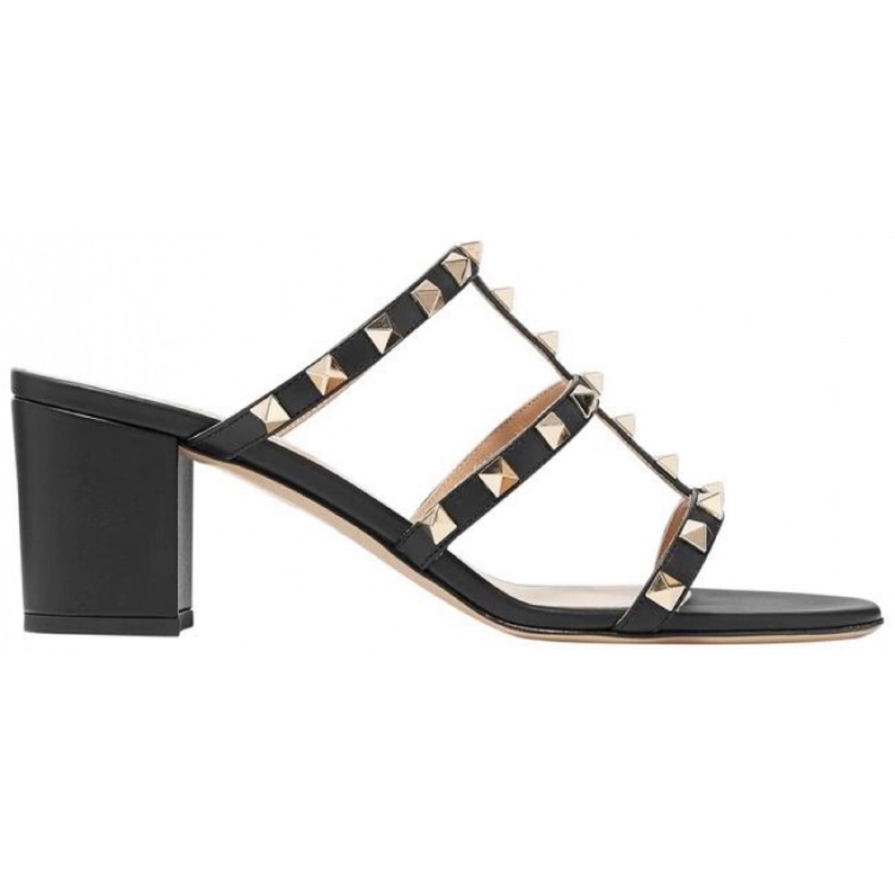 Valentino Black Studded Women's Sandals